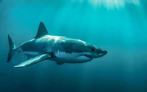 Digital image shark - digital,